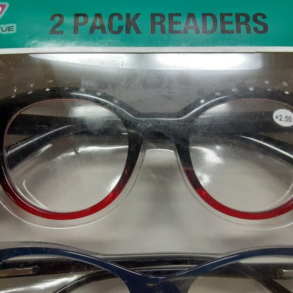 Clearvue 2 pk. Gem Reading Glasses +2.50 - Picture 2 of 3